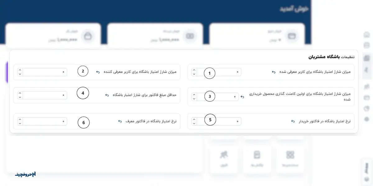 تنظیمات باشگاه مشتریان